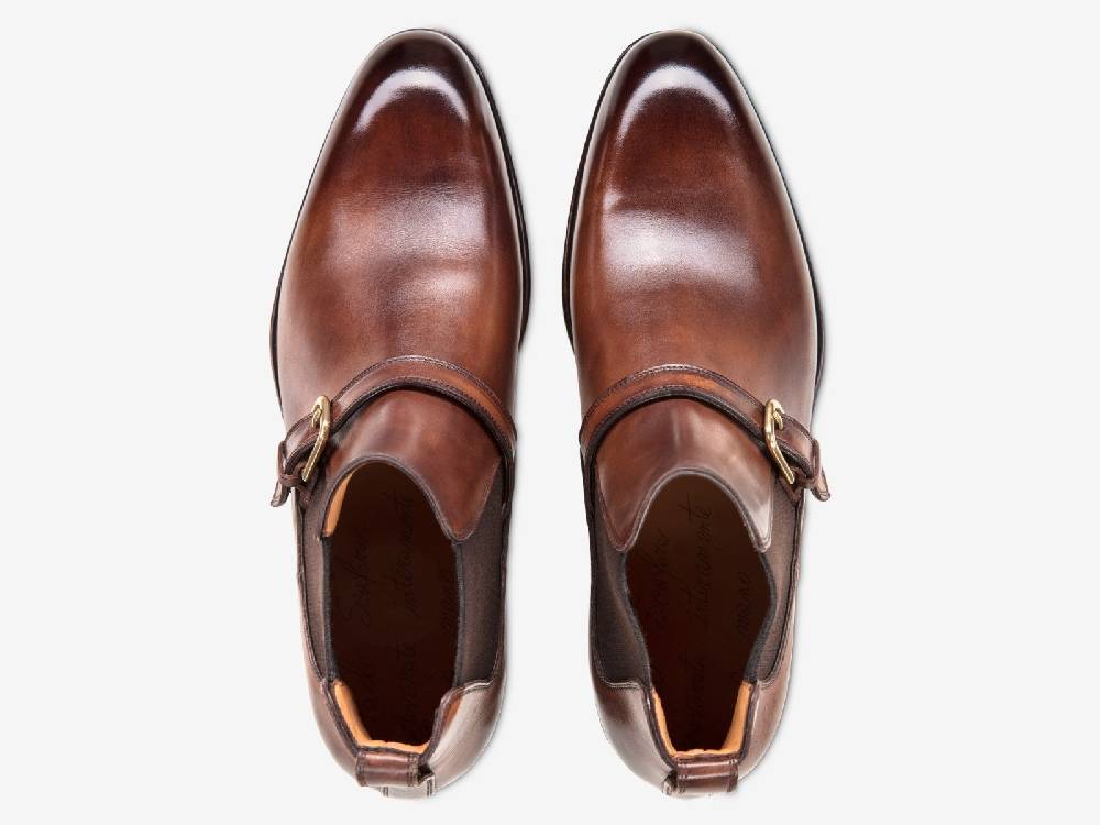 Paolo Sartori Art. 767 Chelsea Boot in Antiqued Montella Leather Promozione