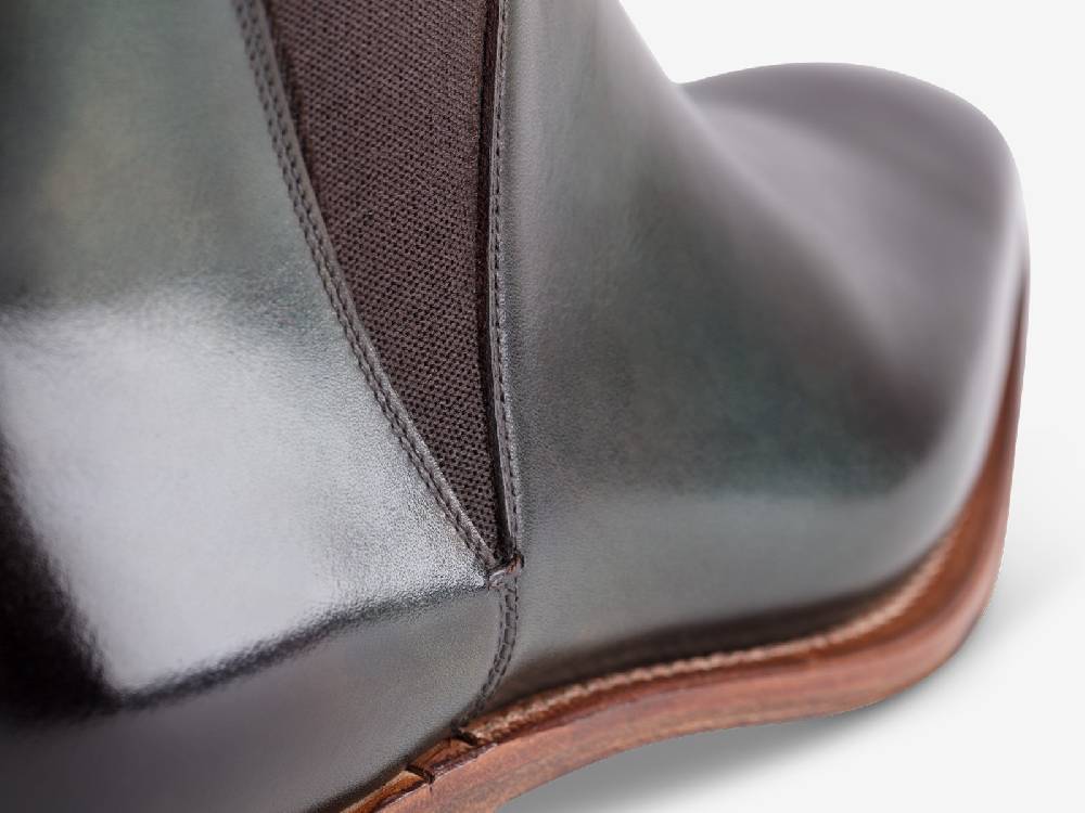 Paolo Sartori Art. 794 Beatles in Antiqued Olive Leather Spedizione Gratuita