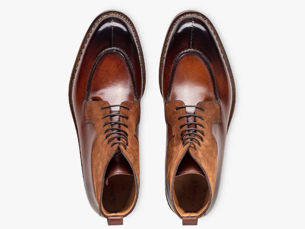 Paolo Sartori Art. 795 Boots in Antiqued Amalfi Leather Soddisfazione Garantita