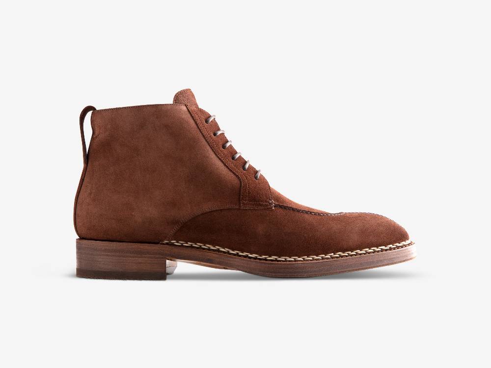 Paolo Sartori Art. 708 Boots in Camoscio Marrone Qualità Garantita