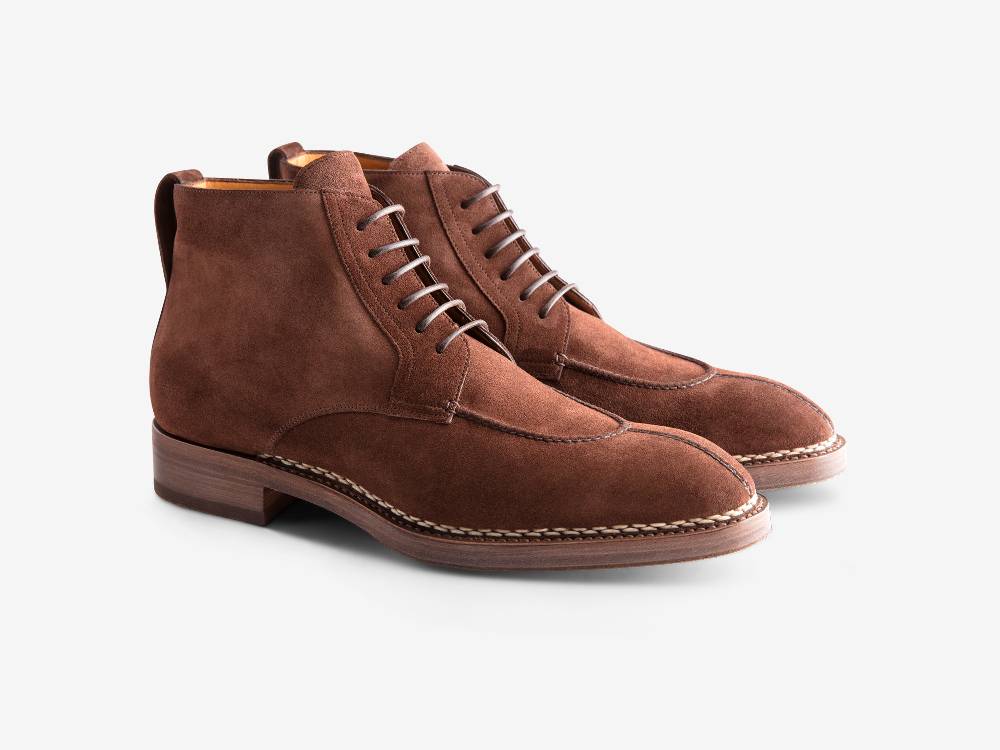 Paolo Sartori Art. 708 Boots in Camoscio Marrone Qualità Garantita