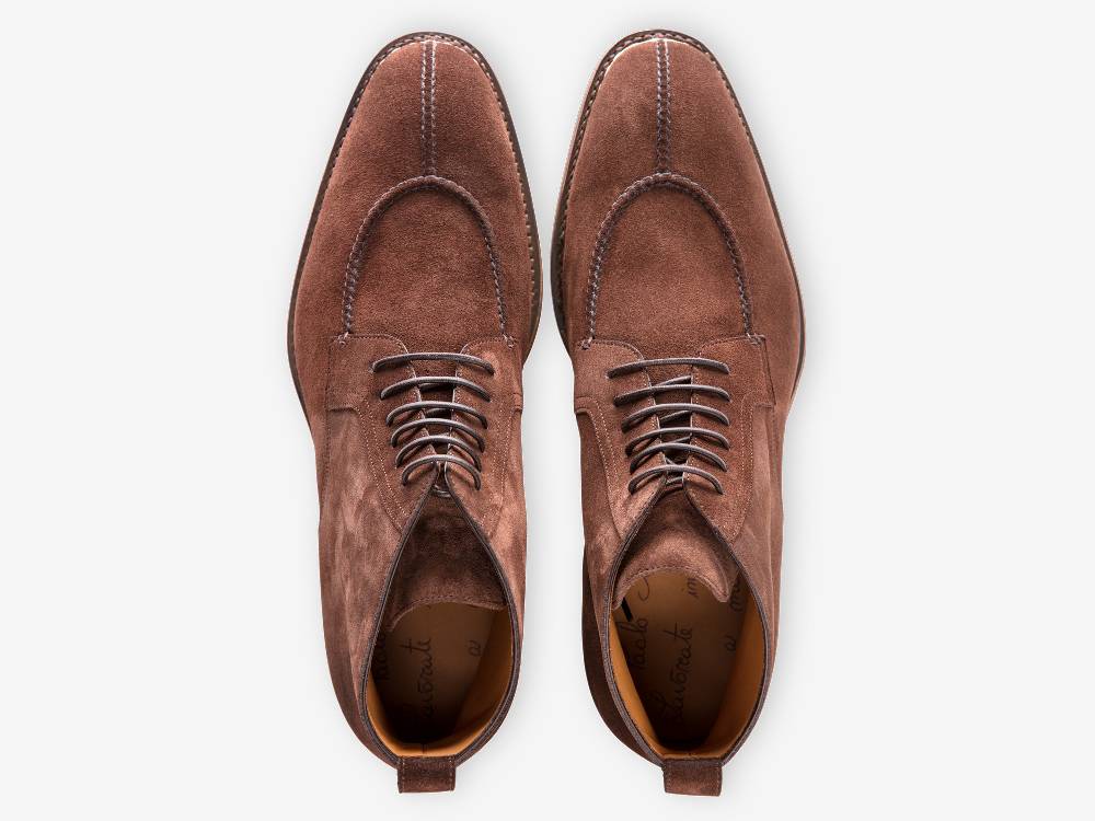 Paolo Sartori Art. 708 Boots in Camoscio Marrone Qualità Garantita