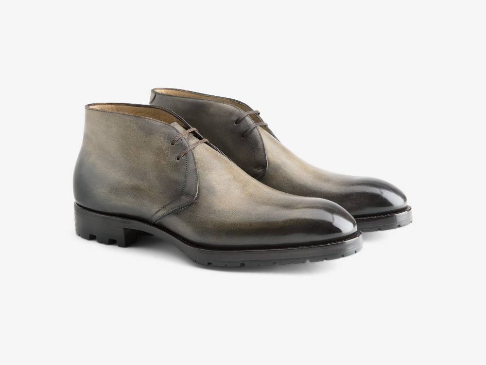 Paolo Sartori Art. 512 Desert Boot in Pelle Anticata Verdegris Fino Al -60%