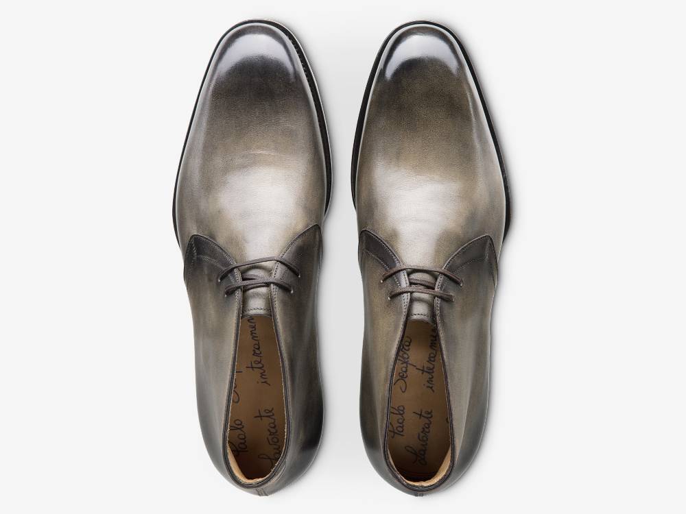 Paolo Sartori Art. 512 Desert Boot in Pelle Anticata Verdegris Fino Al -60%
