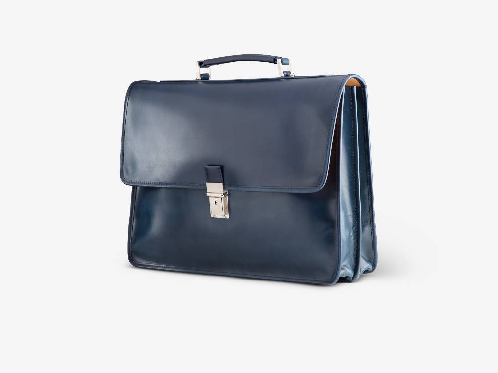 Paolo Sartori Briefcase Briefcase in pelle Anticata Oceano Prezzo Ridotto