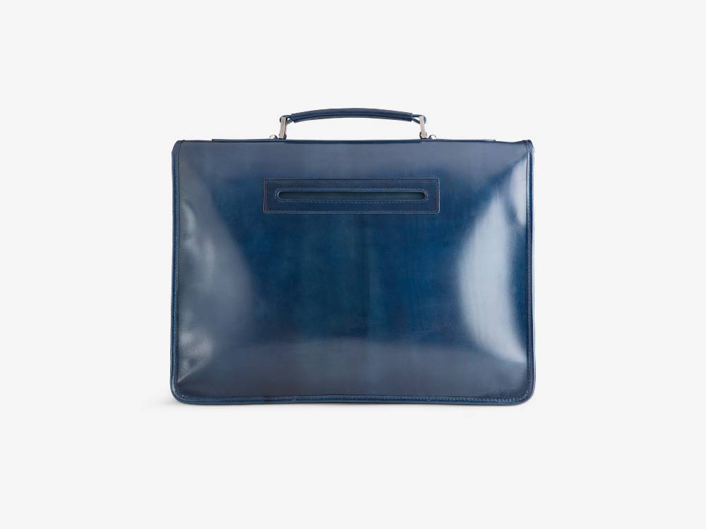 Paolo Sartori Briefcase Briefcase in pelle Anticata Oceano Prezzo Ridotto