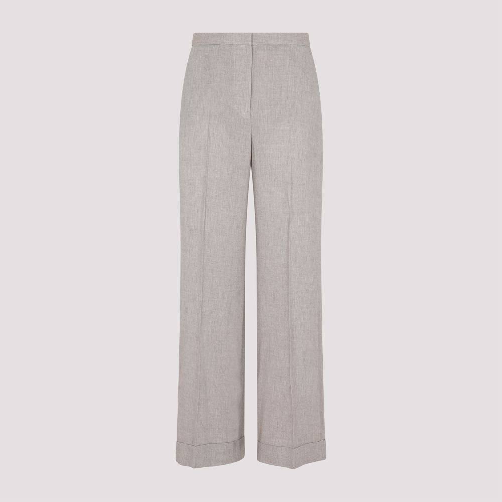 TOTEME  Pantaloni Larghi Marrone Chiaro TOTEME - Viscosa & Cashmere Nuova