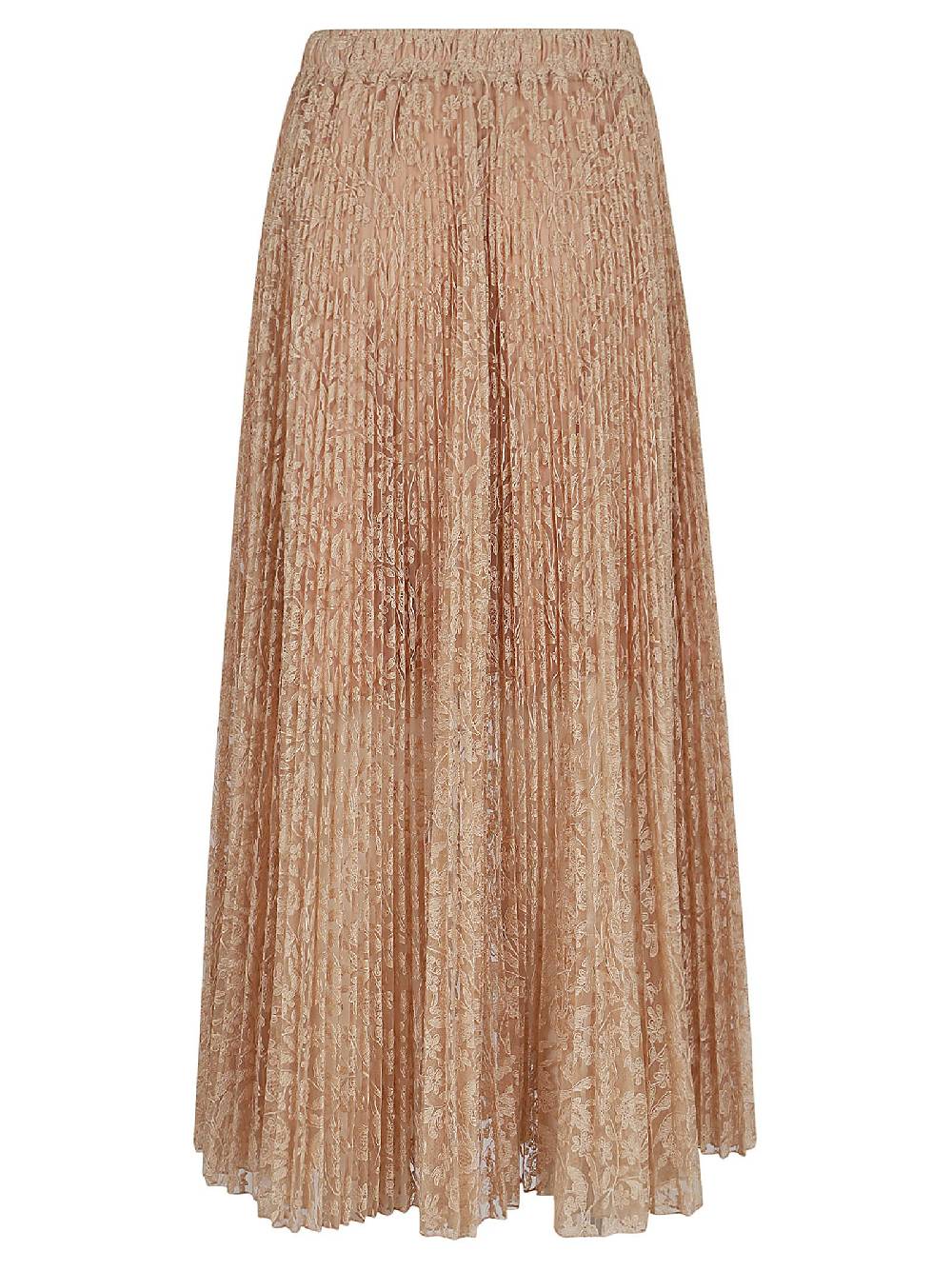 ERMANNO SCERVINO  Gonna Midi Piegata Pizzo Color Carne ERMANNO SCERVINO Promozione