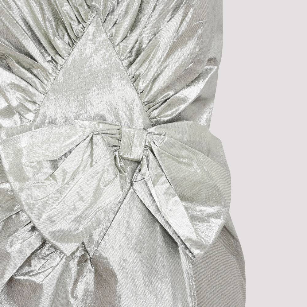 MAISON MARGIELA  Abito Midi Maison Margiela in Cotone Metallizzato Argento Negozi Online