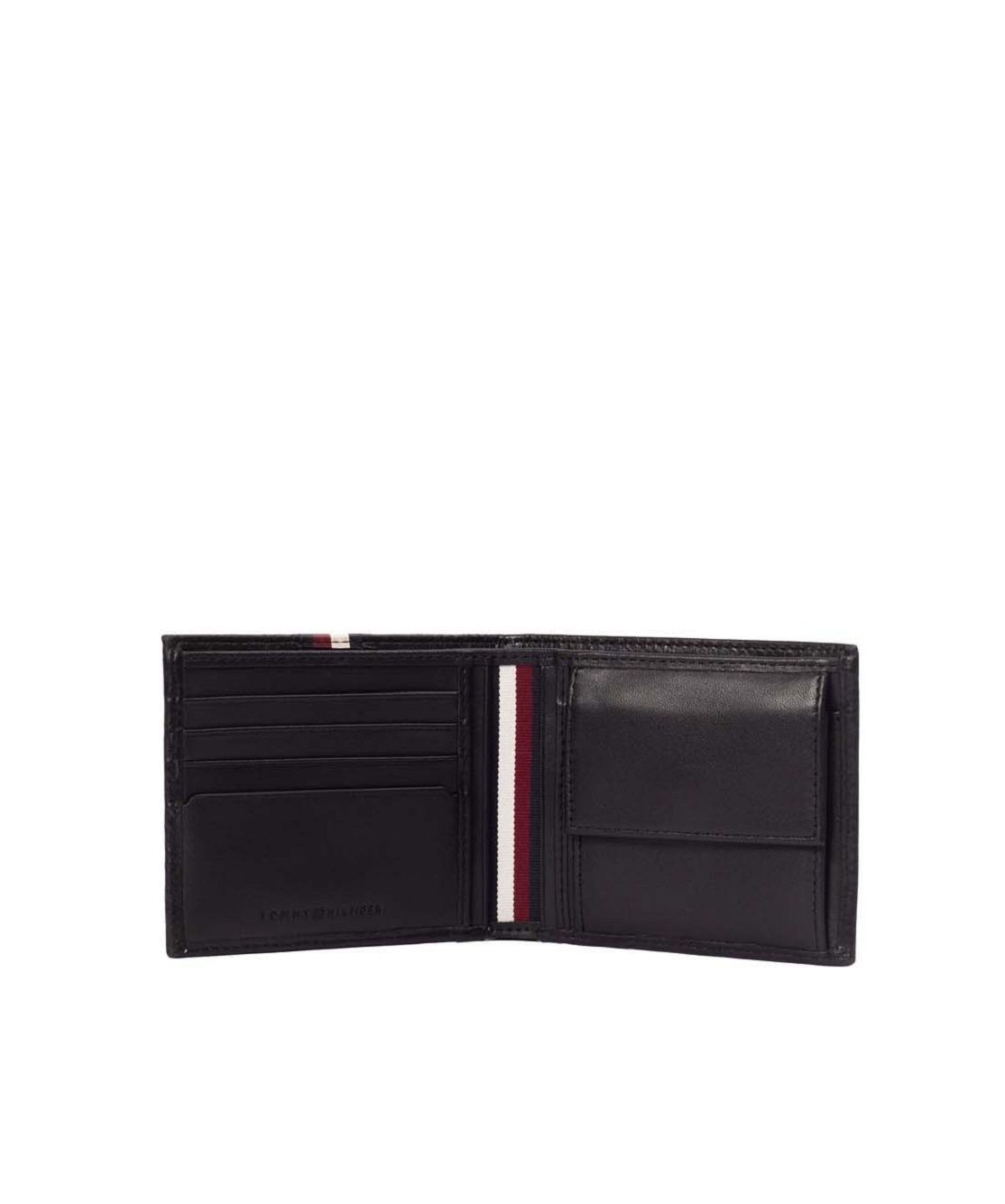 TOMMY HILFIGER  Portafoglio Uomo Pelle Nera Tommy Hilfiger Saldi