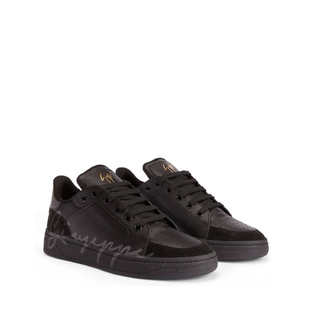 GIUSEPPE ZANOTTI DESIGN  Sneakers Basse in Pelle di Vitello Nera Giuseppe Zanotti Promozione