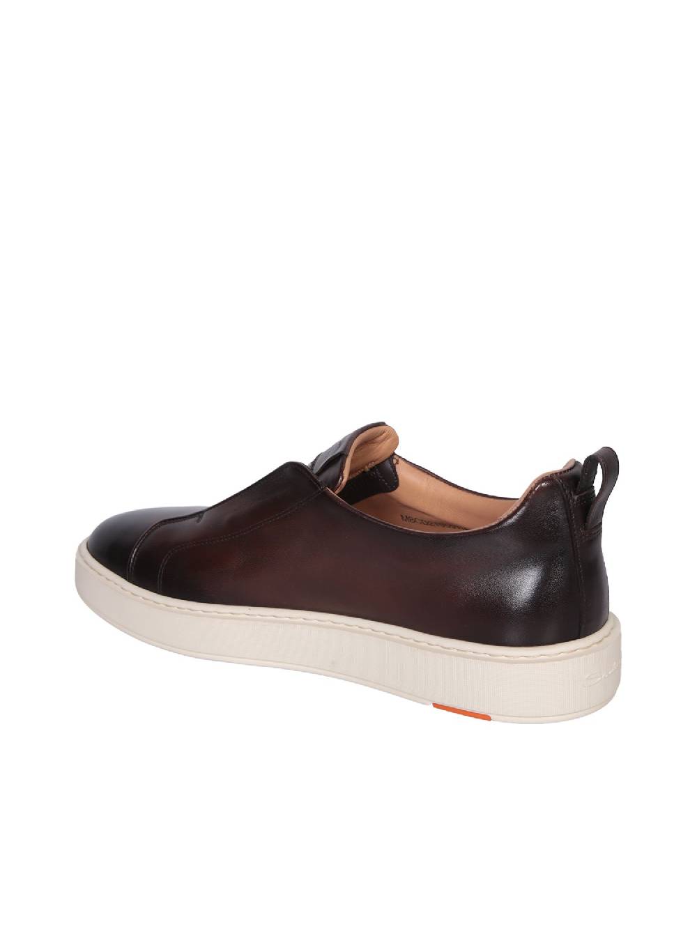 SANTONI  Sneakers in Pelle Marrone Uomo SANTONI Shopping Online