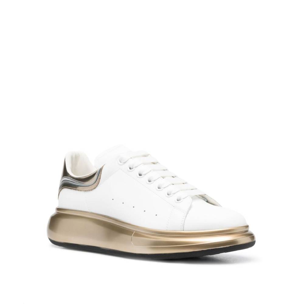 ALEXANDER MCQUEEN  Sneakers di Pelle Bianca Alexander McQueen Uomo Sottocosto
