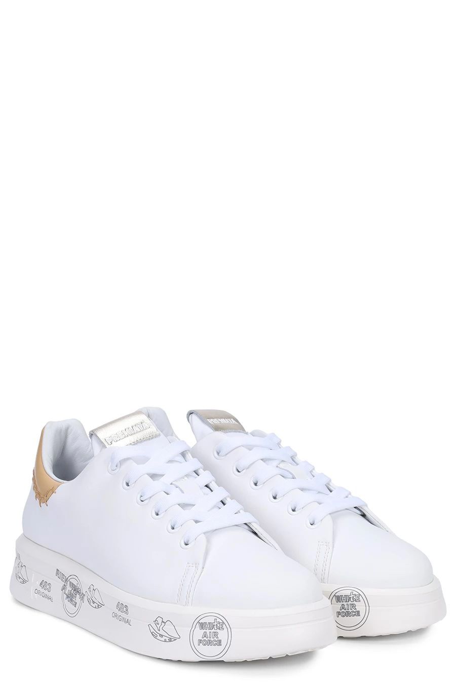 PREMIATA  Sneakers di Pelle Multicolore Premiata BELLEVAR6711 per Donne Sconto