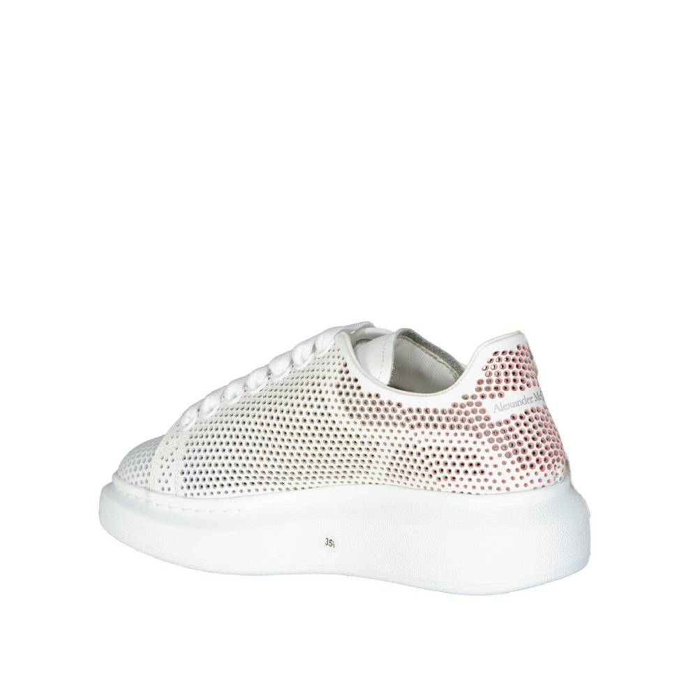 ALEXANDER MCQUEEN  Sneakers Oversize in Pelle Bianca Alexander McQueen Vendita Calda