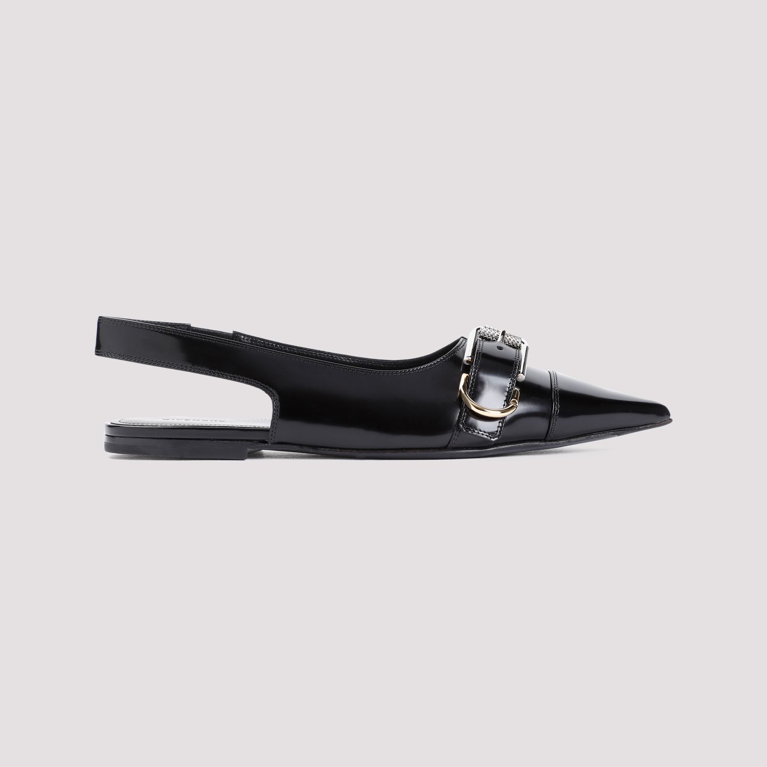GIVENCHY  Ballerine Givenchy in Pelle di Vitello Nera Saldi Di Fabbrica