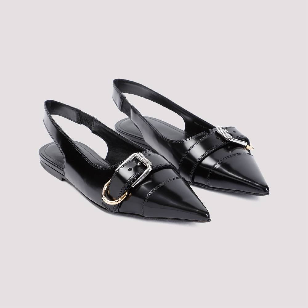 GIVENCHY  Ballerine Givenchy in Pelle di Vitello Nera Saldi Di Fabbrica