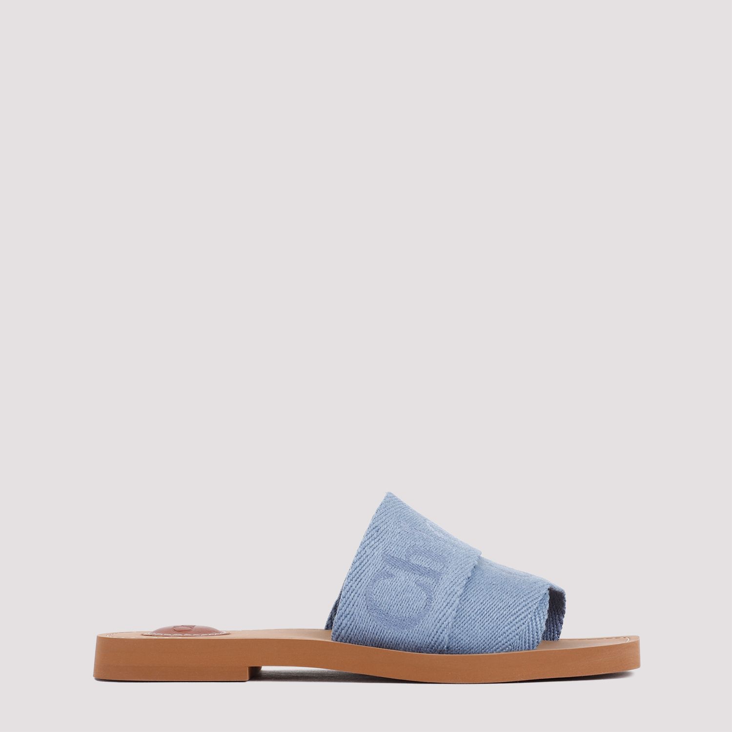 CHLOÉ  Stivaletti Bassi Chloé in Lino Blu Woody Moda