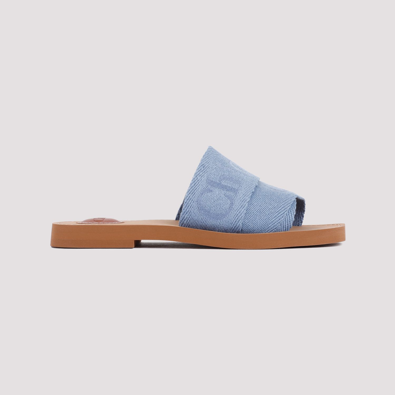 CHLOÉ  Stivaletti Bassi Chloé in Lino Blu Woody Moda