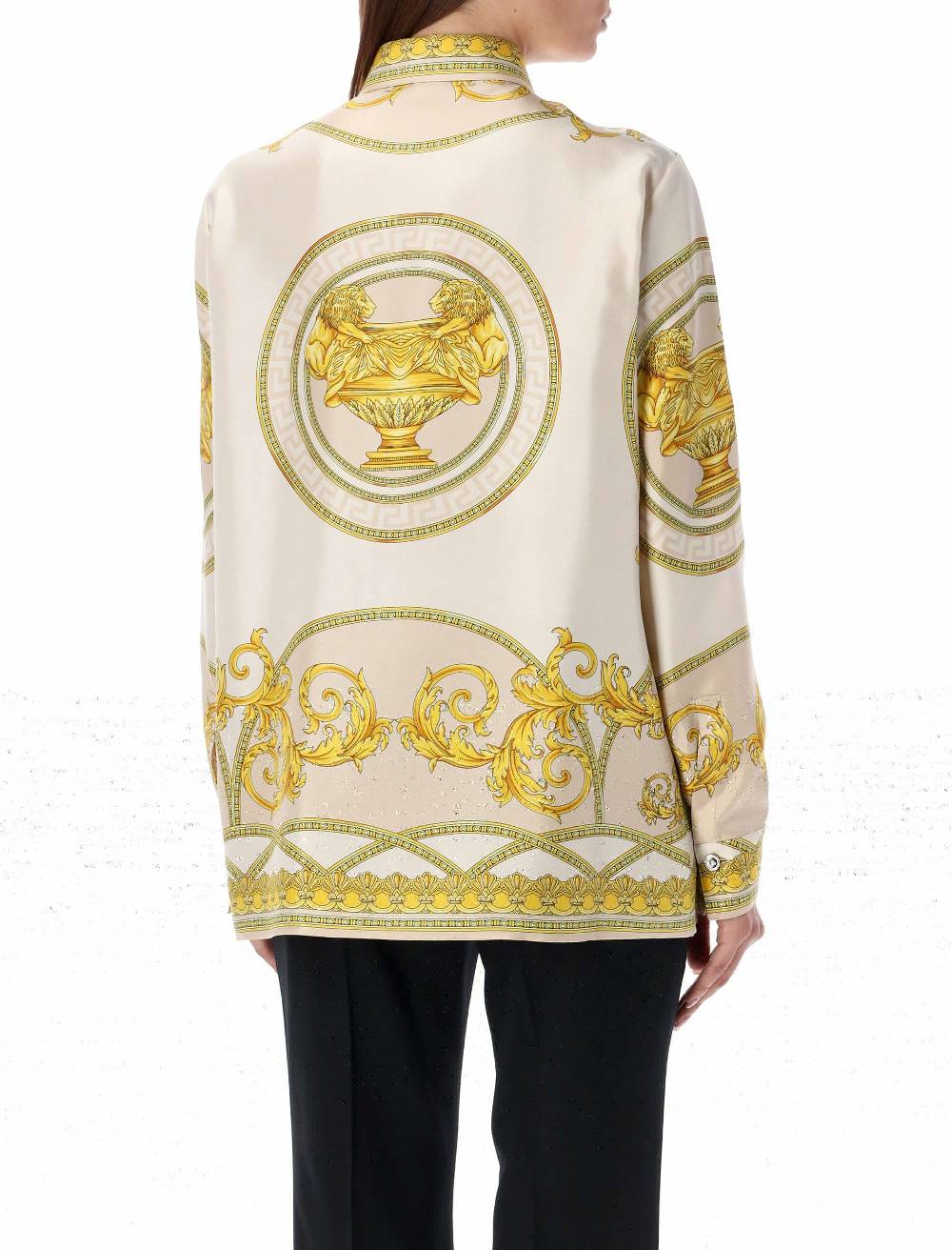 VERSACE  Camicia in Seta Beige Versace Coupe de Deaux - Abbigliamento Donna In Linea