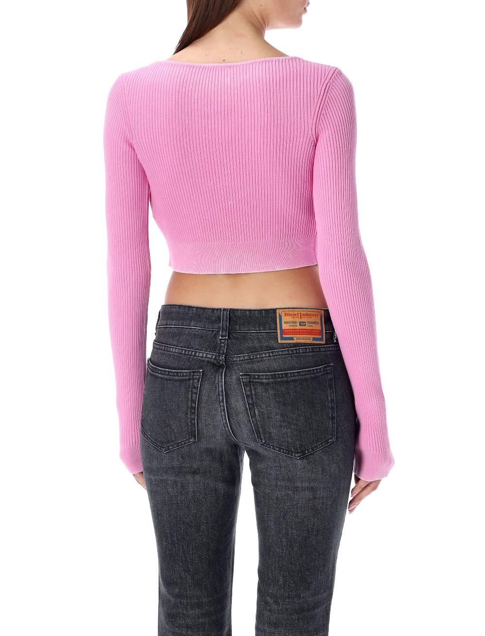 DIESEL KIDS  Cardigan Corto in Maglia Rosa M-Latina Diesel - Maglieria Donna Qualità
