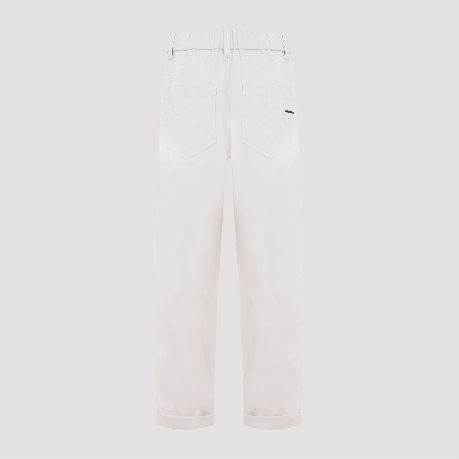 BRUNELLO CUCINELLI  Pantaloni in Cotone Elasticizzato Brunello Cucinelli - Color Carne Vendita