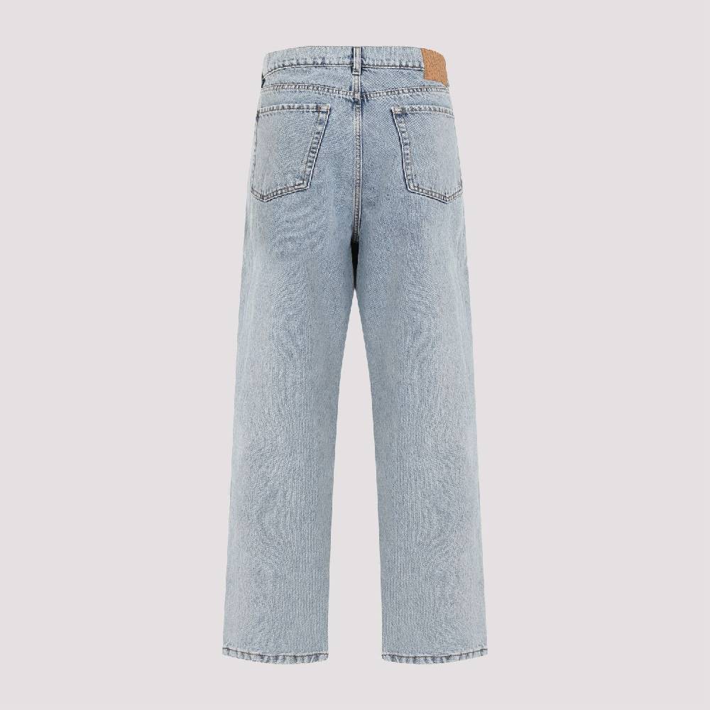 MAGDA BUTRYM  Jeans Larghi in Cotone Blu Magda Butrym a Vita Alta Promozione