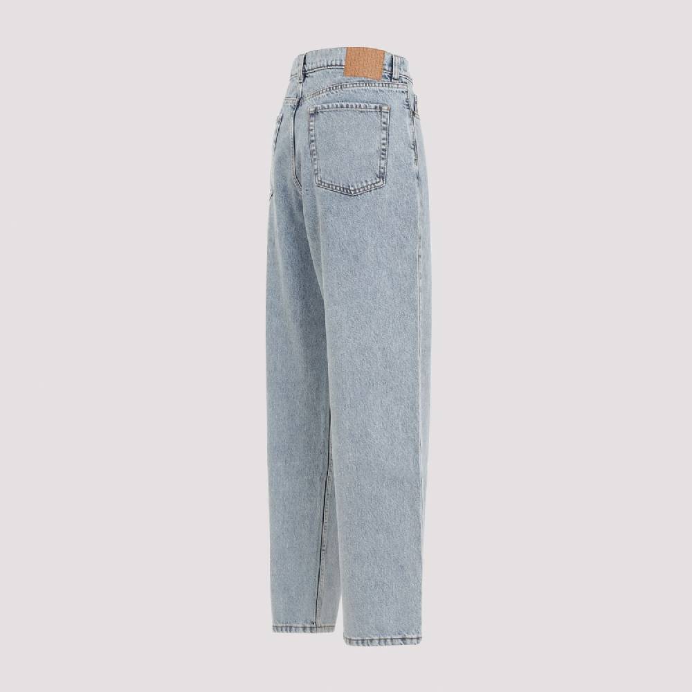 MAGDA BUTRYM  Jeans Larghi in Cotone Blu Magda Butrym a Vita Alta Promozione