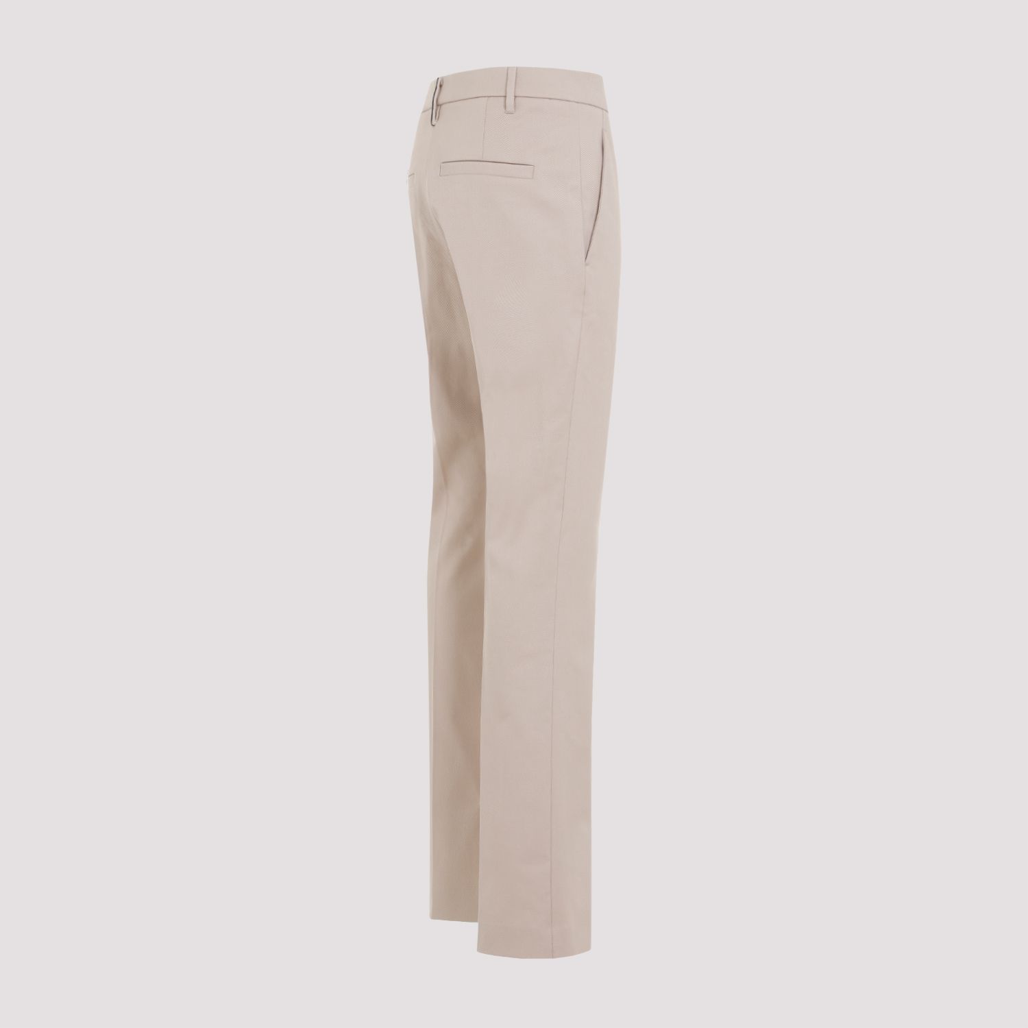BRUNELLO CUCINELLI  Pantaloni in Cotone Sabbia con Dettaglio Monili Brunello Cucinelli Soddisfazione Garantita