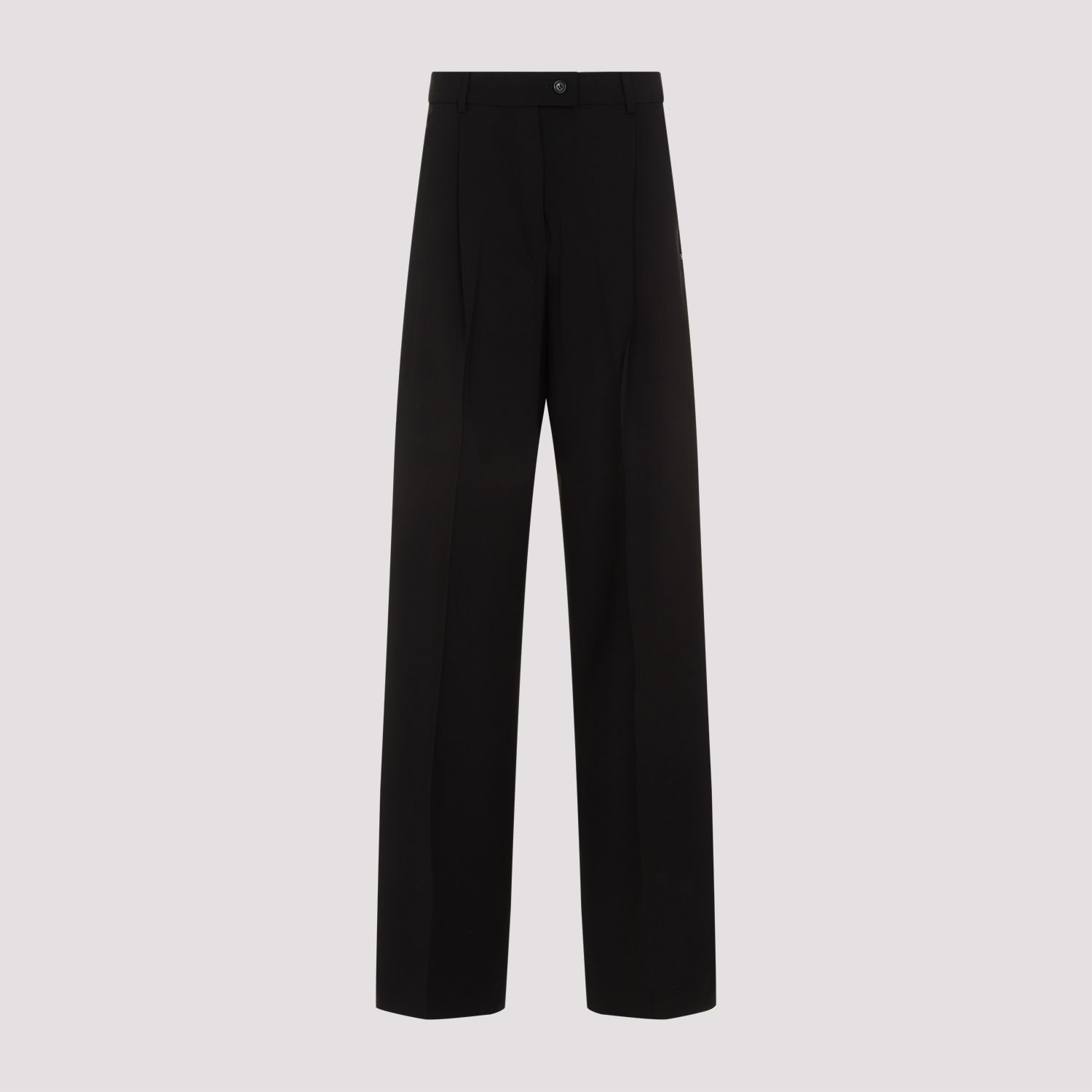 SPORTMAX  Pantaloni Sportmax Ampia Gamba Lana Vergine Nero Acquista Ora
