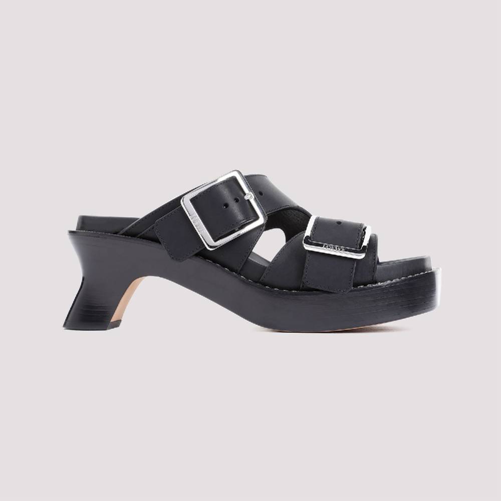 LOEWE  Stivaletti LOEWE in Pelle Nera con Tacco 7cm Consegna Veloce