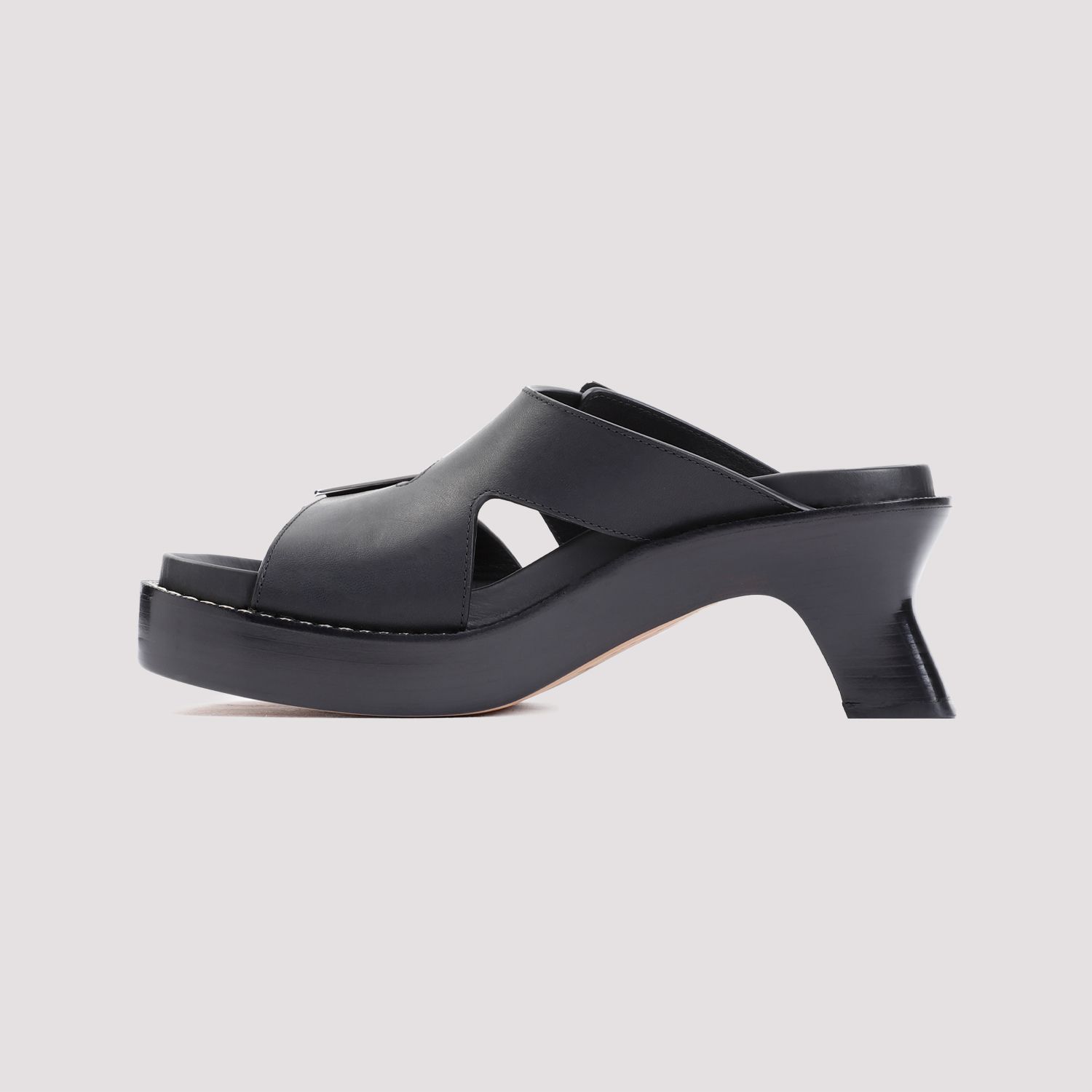 LOEWE  Stivaletti LOEWE in Pelle Nera con Tacco 7cm Consegna Veloce