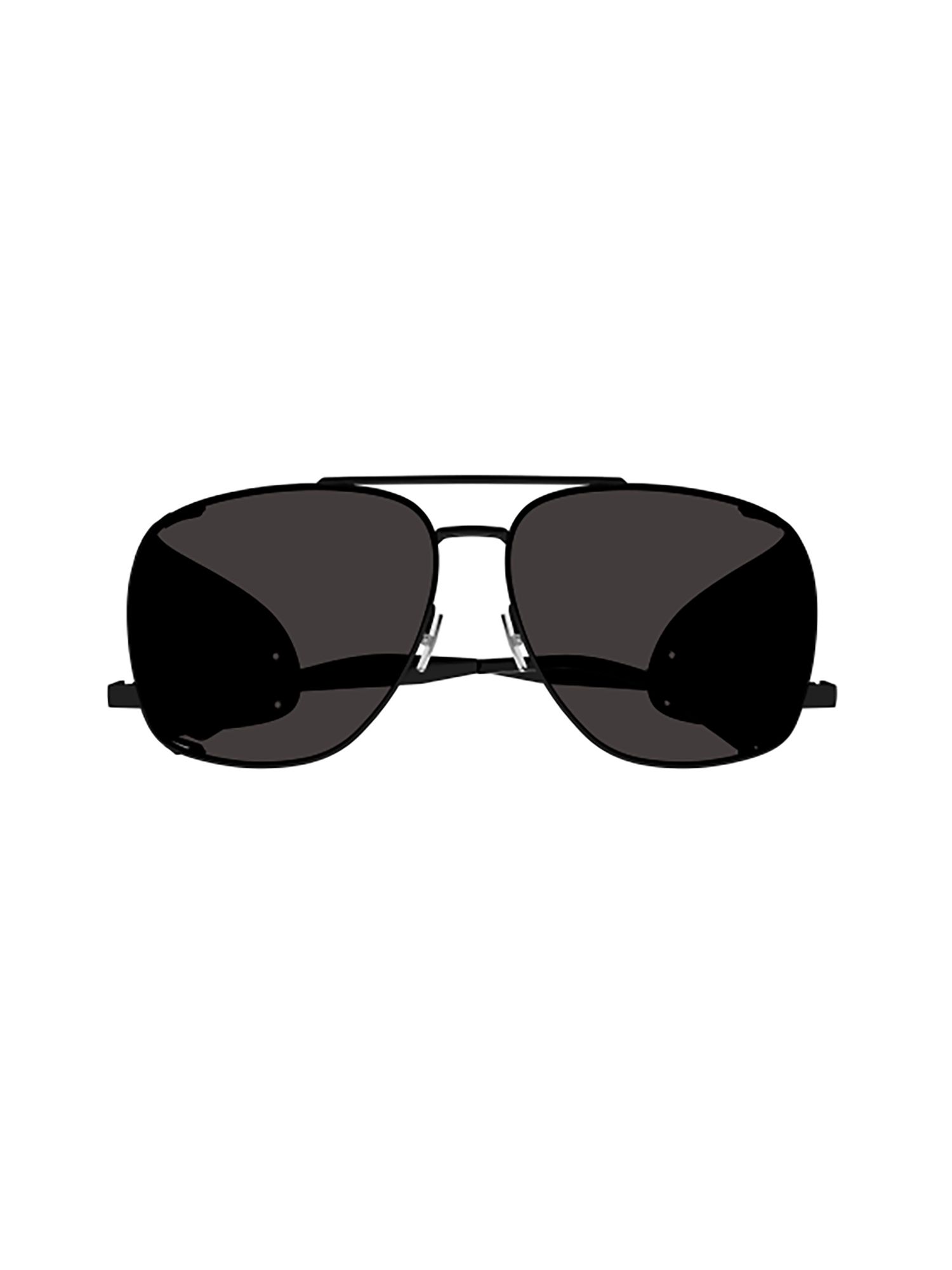 SAINT LAURENT  Occhiali da Sole Neri SAINT LAURENT SL 653 con Spoiler in Pelle per Donna Offerta