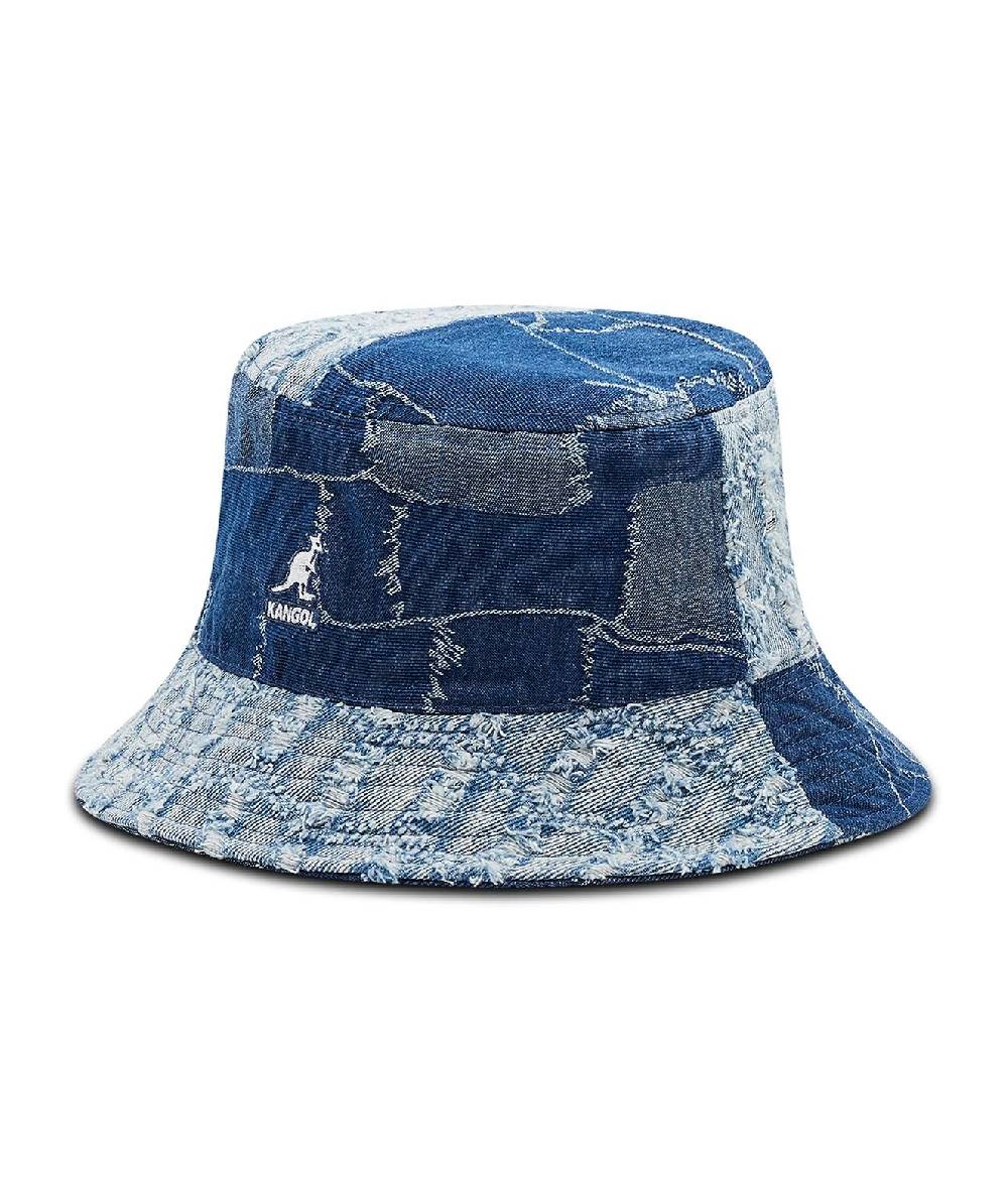KANGOL  Cappello Secchiello in Denim Blu KANGOL da Donna Saldi Di Fabbrica