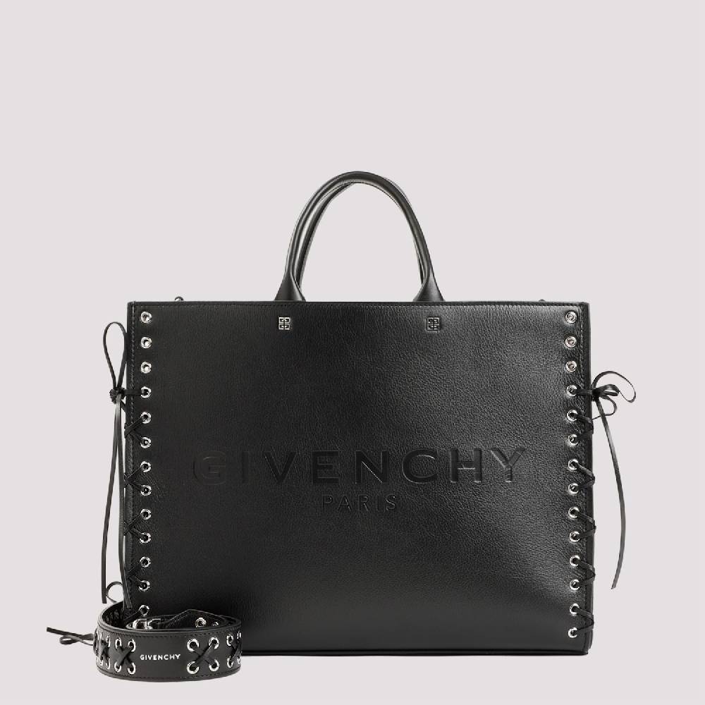 GIVENCHY  Givenchy Borsa Tote Nera in Pelle Media - Cerniera e Occhielli Nuova