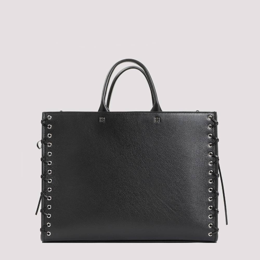 GIVENCHY  Givenchy Borsa Tote Nera in Pelle Media - Cerniera e Occhielli Nuova