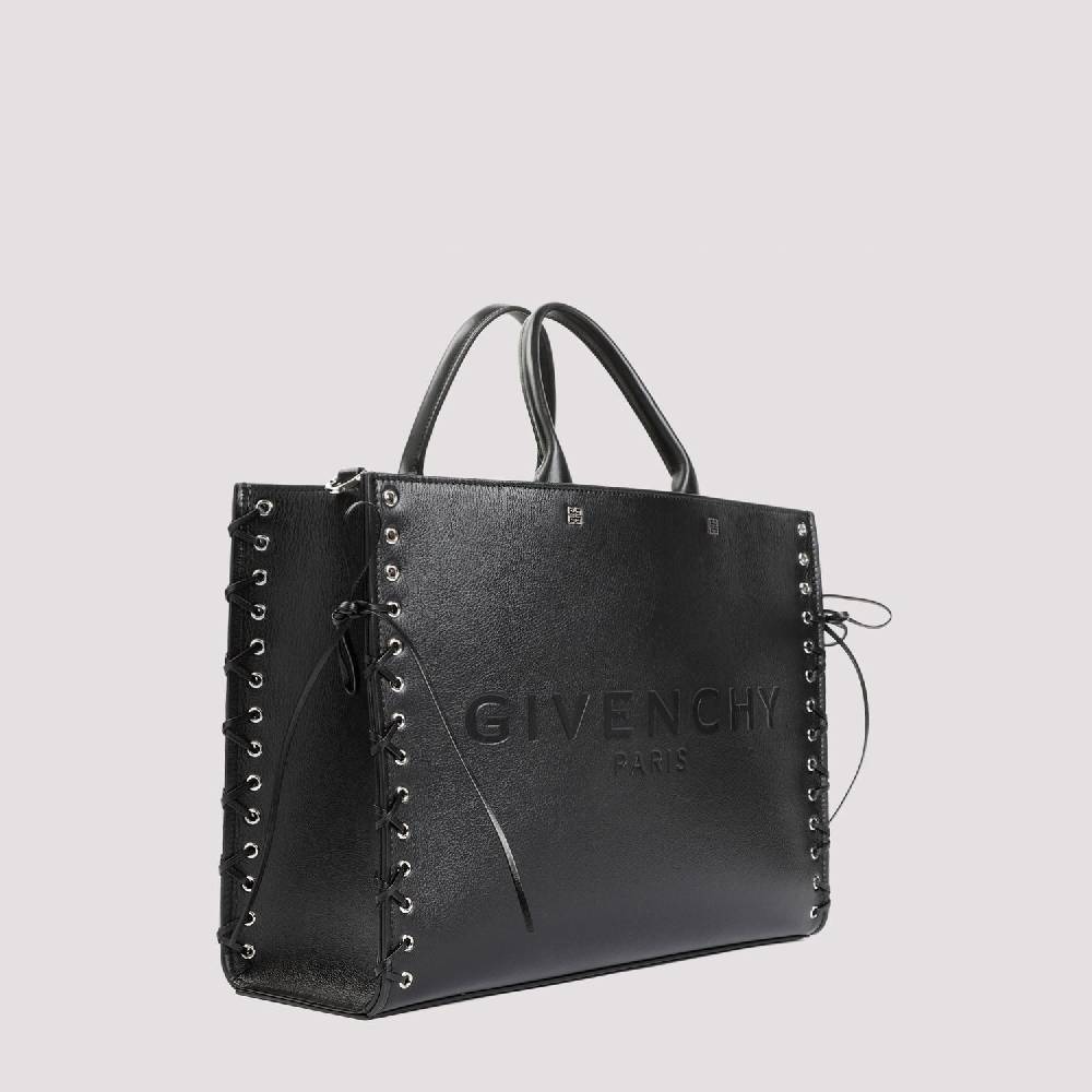 GIVENCHY  Givenchy Borsa Tote Nera in Pelle Media - Cerniera e Occhielli Nuova