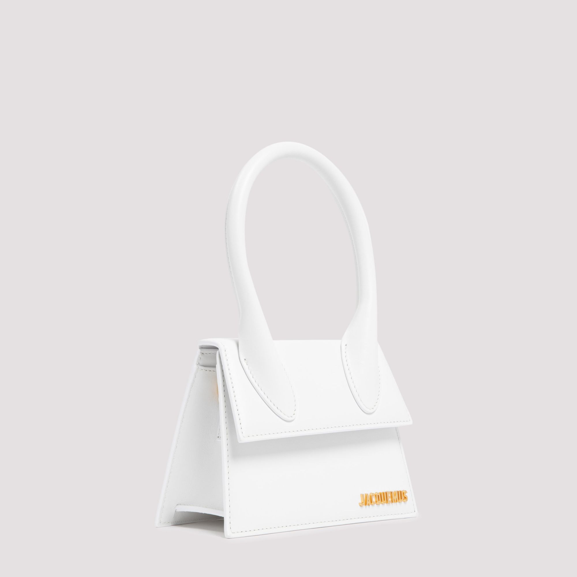 JACQUEMUS  Borsa a Spalla Bianca in Pelle Le Chiquito Media di Jacquemus Moda