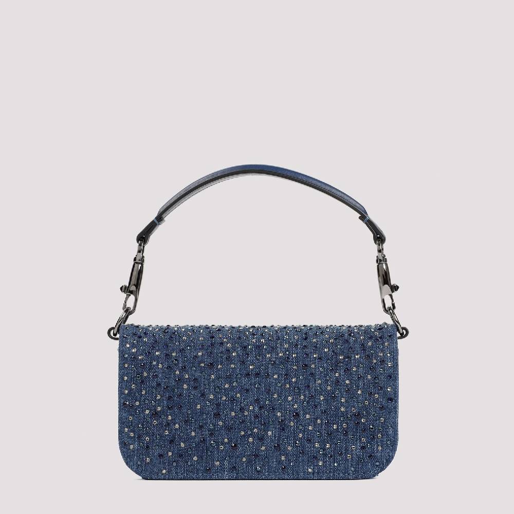 VALENTINO GARAVANI  Borsa a Spalla Piccola Blu con Strass di Valentino Garavani Italia