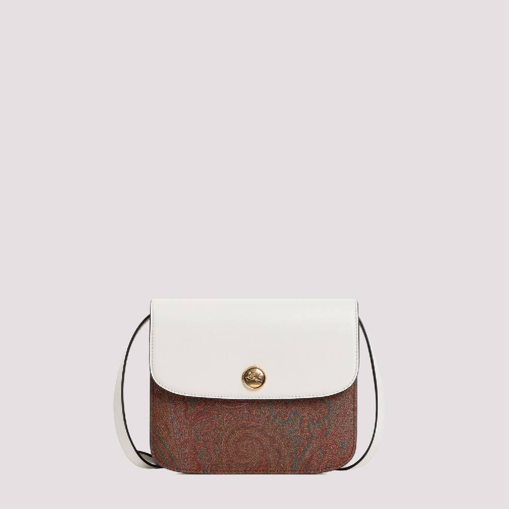 ETRO  Borsa Tracolla ETRO Paisley in Pelle Bianca In Linea