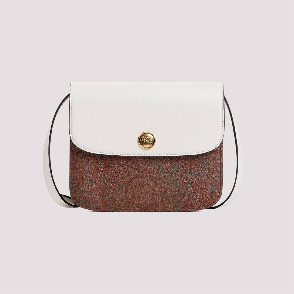ETRO  Borsa Tracolla ETRO Paisley in Pelle Bianca In Linea