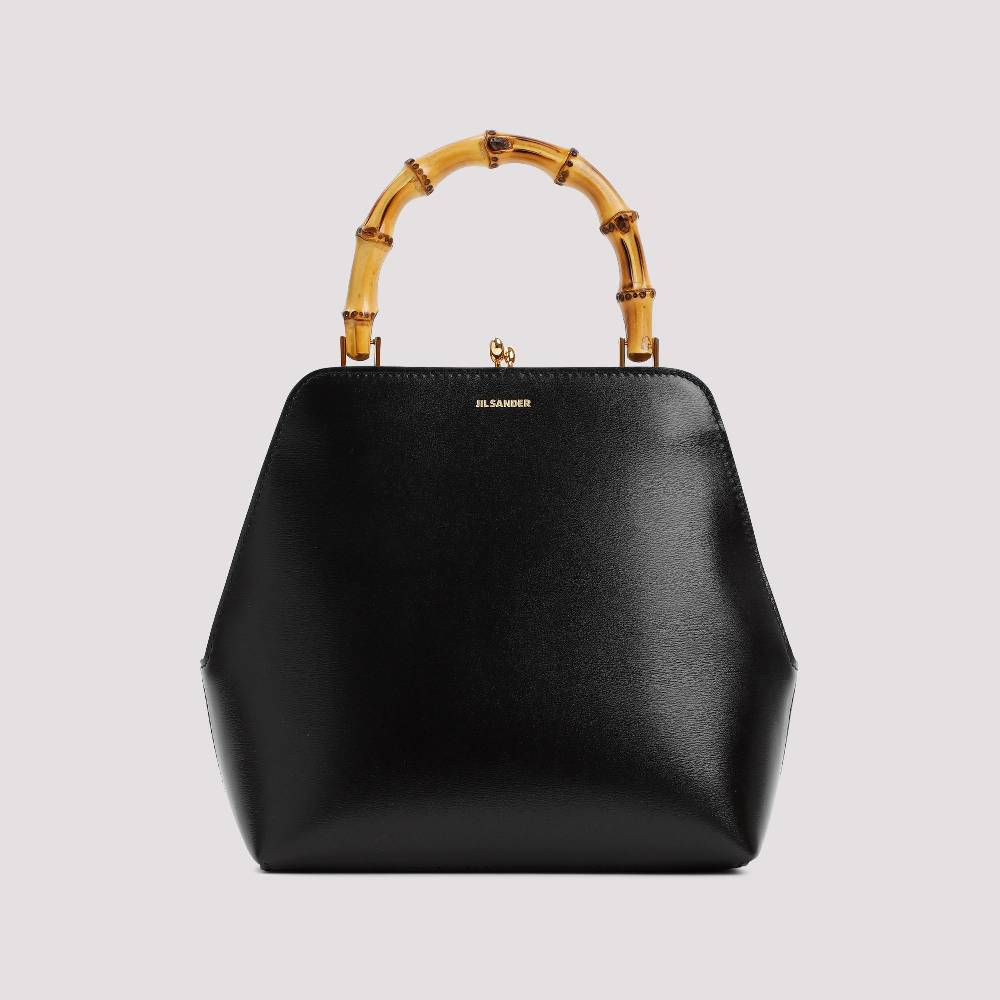 JIL SANDER  Borsa a Spalla Piccola Jil Sander Goji Nera in Pelle Qualità