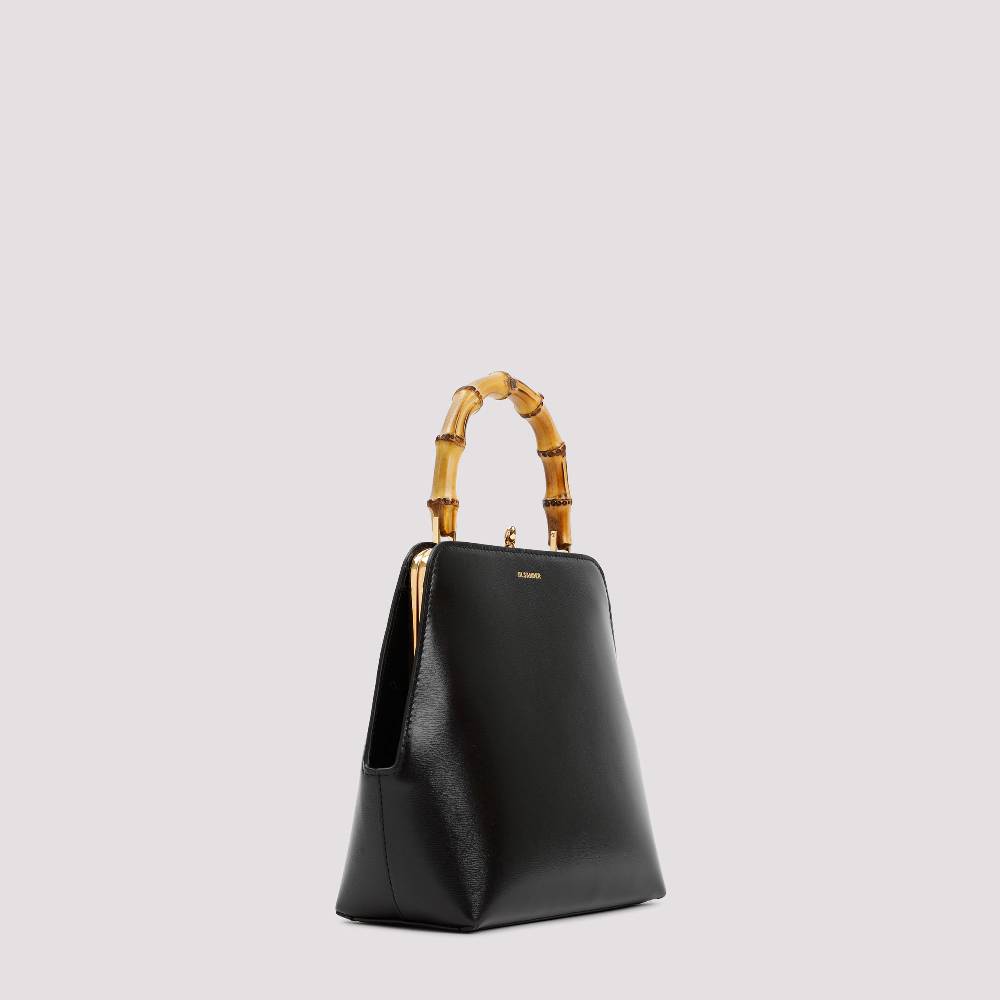 JIL SANDER  Borsa a Spalla Piccola Jil Sander Goji Nera in Pelle Qualità