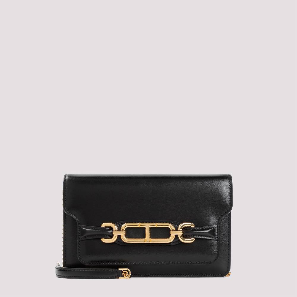 TOM FORD  Borsa a Mano Tom Ford Whitney in Pelle di Vitello Nera Promozione