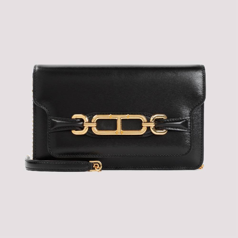 TOM FORD  Borsa a Mano Tom Ford Whitney in Pelle di Vitello Nera Promozione