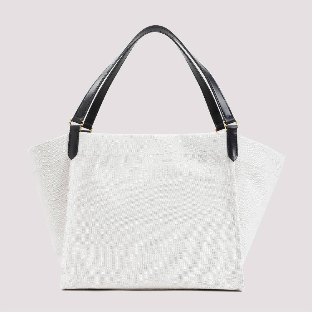 TOM FORD  Borsa Tote Shopper Cotone e Pelle Nera Tom Ford Spedizione Gratuita