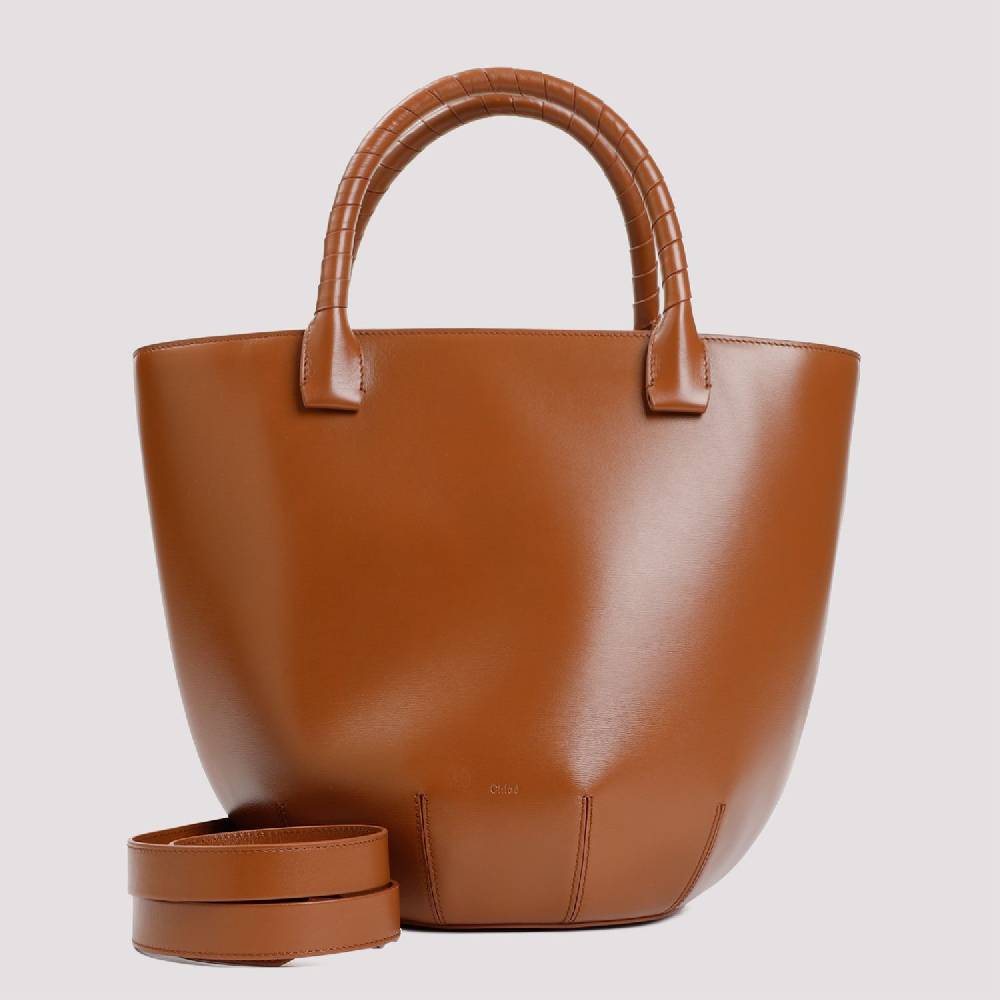 CHLOÉ  Borsa a Spalla CHLOÉ in Pelle di Vitello Marrone Qualità Garantita