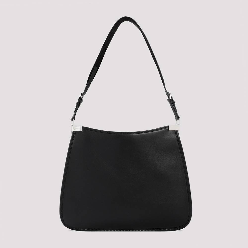 GUCCI  Borsa GUCCI in Pelle Nappa Nera con Accessori Argentati Consegna Veloce