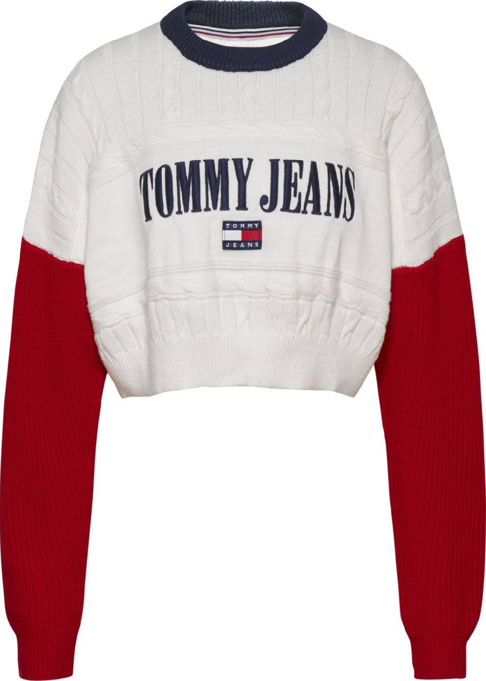 TOMMY JEANS  Felpa di Cotone Bianca Tommy Jeans Donna Outlet