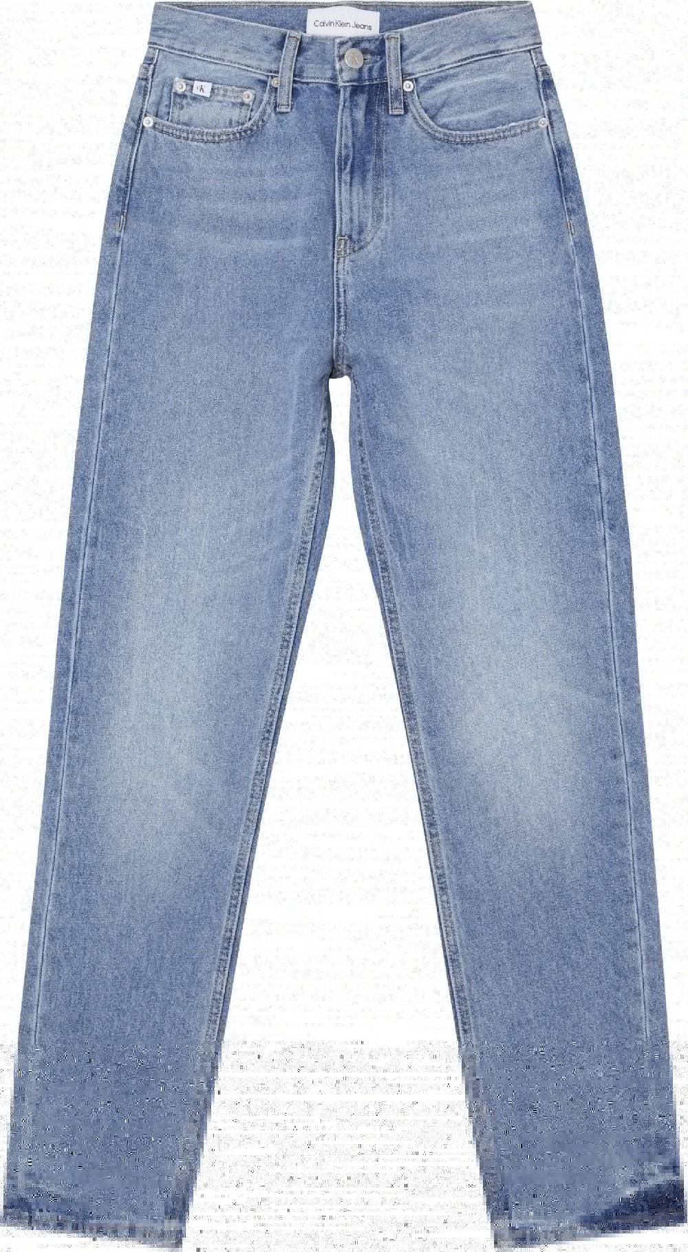 CALVIN KLEIN  Jeans Slim Fit a Vita Alta Calvin Klein in Azzurro Saldi